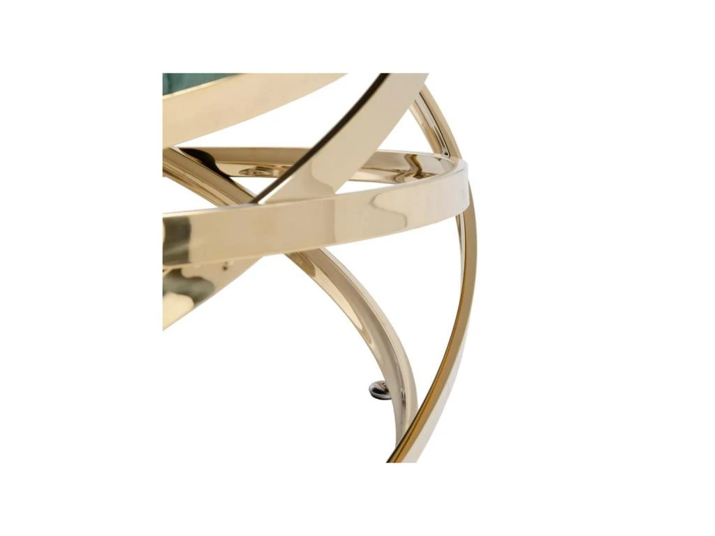 Table Basse Ronde Métal Doré/Taupe - MADIE 8 Table Basse Ronde Métal Doré/Taupe - MADIE – Image 6