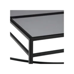 Table Basse Rectangulaire Verre/Métal Noir- EMILIO 11 Table Basse Rectangulaire Verre/Métal Noir- EMILIO -Pas Cher Mobiliora Magasin table basse 17636245