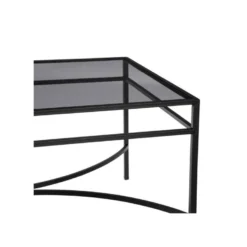 Table Basse Rectangulaire Verre/Métal Noir- EMILIO 12 Table Basse Rectangulaire Verre/Métal Noir- EMILIO -Pas Cher Mobiliora Magasin table basse 17636247