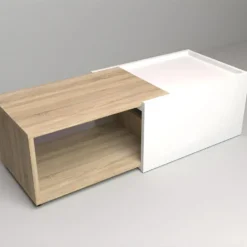 Table Basse Extensible Avec Caisson Coulissant L74-125 Cm - Slide -Pas Cher Mobiliora Magasin table basse 17728241