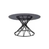 Table Basse Ronde Métal Noir/Verre - ANITA -Pas Cher Mobiliora Magasin table basse 17786591