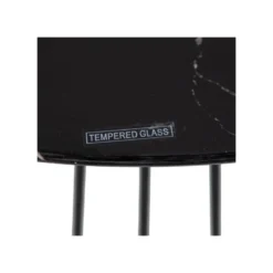 Table Basse Ronde Effet Marbre Noir - RAYMONDE -Pas Cher Mobiliora Magasin table basse 17786607