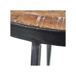 Tables Basses Gigognes Rondes Bois Brut/Métal - MAYAL -Pas Cher Mobiliora Magasin table basse 17786743