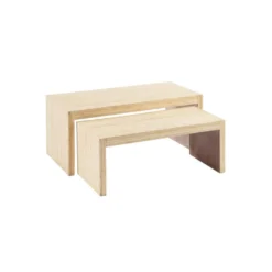 Tables Basses Gigognes Bois Naturel - APISTOU -Pas Cher Mobiliora Magasin table basse 17786753