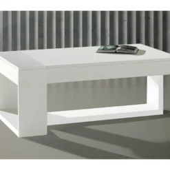 Table Basse Relevable Blanc Mat - ESTEBAN