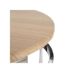 Table D'appoint Ronde Bois/Métal - ELICANE -Pas Cher Mobiliora Magasin table basse 18001943