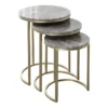 Lot De 3 Tables D'Appoint Design "Tria" 65cm Gris -Pas Cher Mobiliora Magasin table basse 18015513