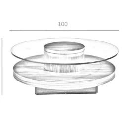 Table Basse En Verre De Noyer 2052 ANGEL CERDA -Pas Cher Mobiliora Magasin table basse 18428149