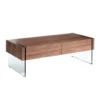 Table Basse En Bois De Noyer Et Verre 2050 ANGEL CERDA -Pas Cher Mobiliora Magasin table basse 18428393