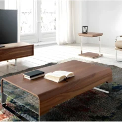 Table D'angle De Noyer Et Acier 2038 ANGEL CERDA 14 Table D'angle De Noyer Et Acier 2038 ANGEL CERDA -Pas Cher Mobiliora Magasin table basse 18436357