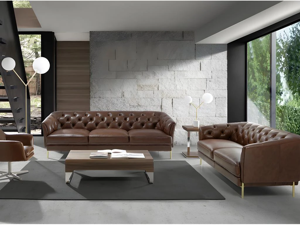 Table D'angle De Noyer Et Acier 2038 ANGEL CERDA 6 Table D'angle De Noyer Et Acier 2038 ANGEL CERDA – Image 4