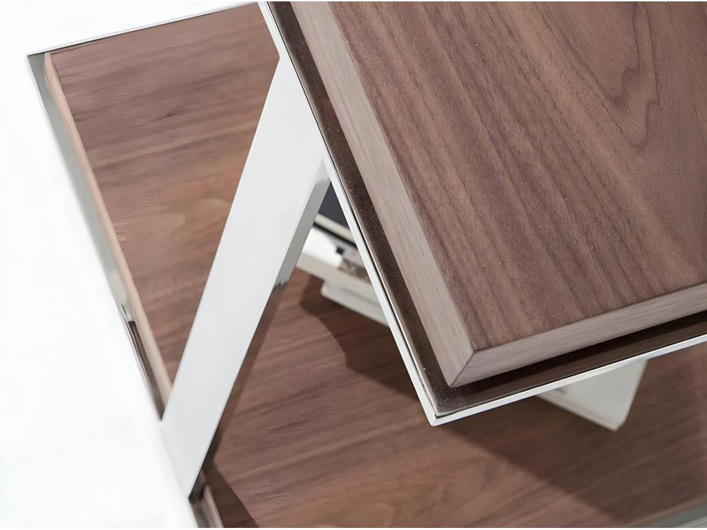 Table D'angle De Noyer Et Acier 2038 ANGEL CERDA 10 Table D'angle De Noyer Et Acier 2038 ANGEL CERDA – Image 8