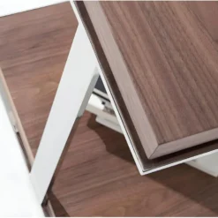 Table D'angle De Noyer Et Acier 2038 ANGEL CERDA 21 Table D'angle De Noyer Et Acier 2038 ANGEL CERDA -Pas Cher Mobiliora Magasin table basse 18436371