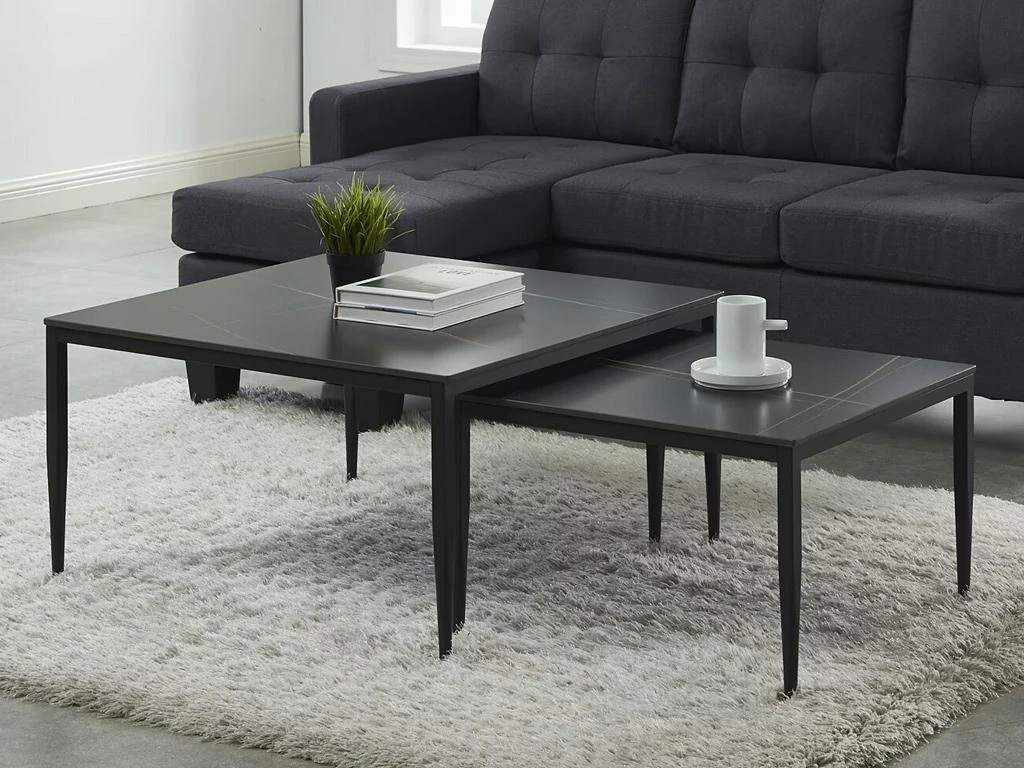 Table Basse En Céramique Et Métal - Noir Et Doré - SUZETE De Pascal MORABITO 4 Table Basse En Céramique Et Métal - Noir Et Doré - SUZETE De Pascal MORABITO – Image 2