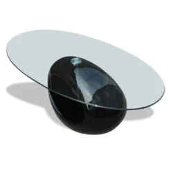 Table Basse Avec Dessus De Table En Verre Ovale Noir Brillant 10 Table Basse Avec Dessus De Table En Verre Ovale Noir Brillant -Pas Cher Mobiliora Magasin table basse 18777005