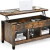Table Basse Avec Plateau Relevable,3 Compartiments Ouverts Pour Rangement Meuble Polyvalents 1 Table Basse Avec Plateau Relevable,3 Compartiments Ouverts Pour Rangement Meuble Polyvalents -Pas Cher Mobiliora Magasin table basse 18802873