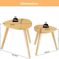 Lot De 2 Tables Basses Gigognes En Bois Avec Coussinets Antidérapants Combinaison Libre 9 Lot De 2 Tables Basses Gigognes En Bois Avec Coussinets Antidérapants Combinaison Libre -Pas Cher Mobiliora Magasin table basse 18802917