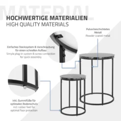 Ensemble De Tables D'appoint 2 Pcs Noir 12 Ensemble De Tables D'appoint 2 Pcs Noir -Pas Cher Mobiliora Magasin table basse 19133429