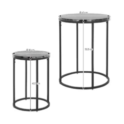Ensemble De Tables D'appoint 2 Pcs Noir 13 Ensemble De Tables D'appoint 2 Pcs Noir -Pas Cher Mobiliora Magasin table basse 19133431