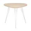 Table D'appoint En Bois Et Pieds En Métal Blanc 69 X 54 X H 60 Cm -Pas Cher Mobiliora Magasin table basse 19146289