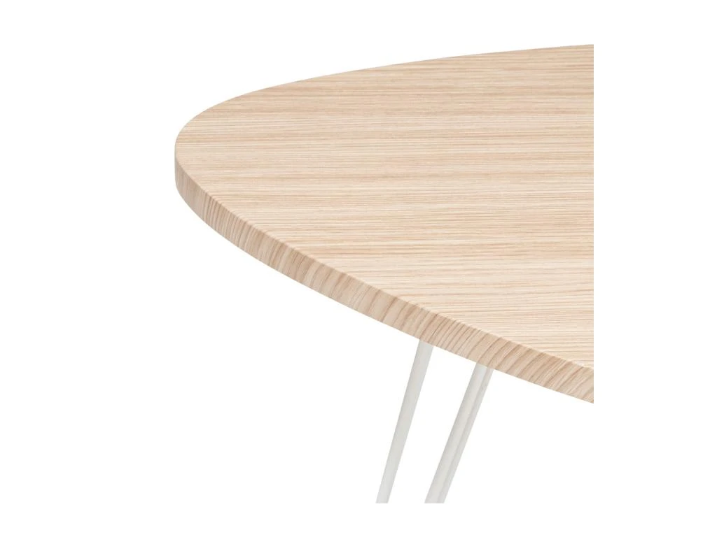 Table D'appoint En Bois Et Pieds En Métal Blanc 69 X 54 X H 60 Cm 4 Table D'appoint En Bois Et Pieds En Métal Blanc 69 X 54 X H 60 Cm – Image 2