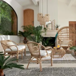 Table Basse En Rotin D 73 X H 39 Cm -Pas Cher Mobiliora Magasin table basse 19148247