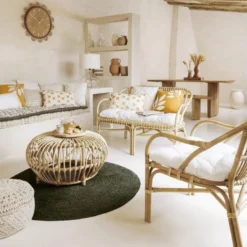 Table Basse En Rotin D 73 X H 39 Cm -Pas Cher Mobiliora Magasin table basse 19148249