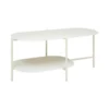 Table Basse En Métal Blanc Ivoire 100 X 50 Cm -Pas Cher Mobiliora Magasin table basse 19159455