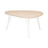 Table Basse En Bois Et Pieds En Métal Blanc 97 X 65 X H 50 Cm -Pas Cher Mobiliora Magasin table basse 19159479