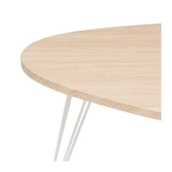Table Basse En Bois Et Pieds En Métal Blanc 97 X 65 X H 50 Cm -Pas Cher Mobiliora Magasin table basse 19159481