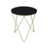 Table Basse Ronde CAMILLE Noire Et Dorée -Pas Cher Mobiliora Magasin table basse 19185937