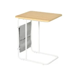 Pas Cher Mobiliora Magasin 16 Table Basse D'appoint BEA Blanche Et Bois