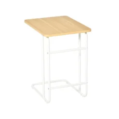 Table Basse D'appoint BEA Blanche Et Bois -Pas Cher Mobiliora Magasin table basse 19185981