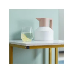 Bout De Canapé Guéridon AUGUSTUS Blanc Et Doré -Pas Cher Mobiliora Magasin table basse 19186063