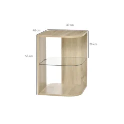Guéridon Bout De Canapé MIRANDA Aspect Bois 12 Guéridon Bout De Canapé MIRANDA Aspect Bois -Pas Cher Mobiliora Magasin table basse 19186115