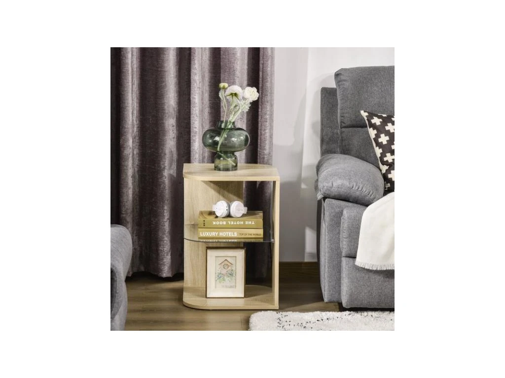 Guéridon Bout De Canapé MIRANDA Aspect Bois 8 Guéridon Bout De Canapé MIRANDA Aspect Bois – Image 7