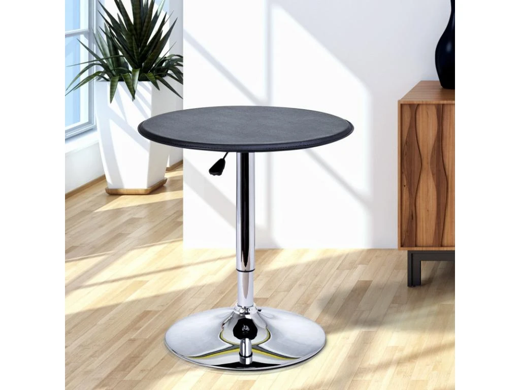 Table De Bar Contemporain Hauteur Réglable LUXURA Noir 3 Table De Bar Contemporain Hauteur Réglable LUXURA Noir