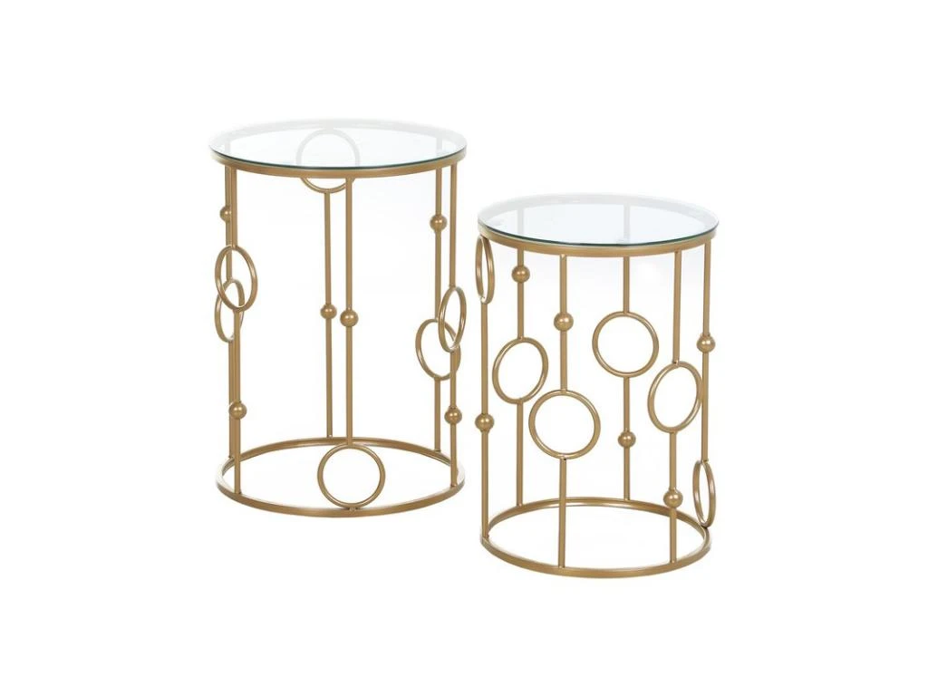 Lot De 2 Tables Gigognes GATSBY Dorées 3 Lot De 2 Tables Gigognes GATSBY Dorées