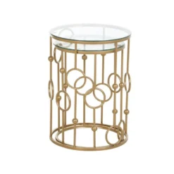 Lot De 2 Tables Gigognes GATSBY Dorées 16 Lot De 2 Tables Gigognes GATSBY Dorées -Pas Cher Mobiliora Magasin table basse 19186341