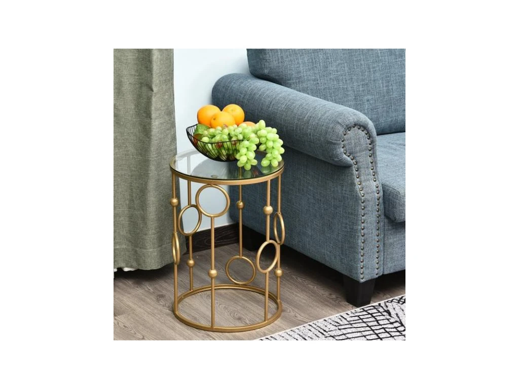 Lot De 2 Tables Gigognes GATSBY Dorées 9 Lot De 2 Tables Gigognes GATSBY Dorées – Image 7