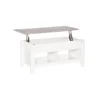 Table Basse Relevable ULYSSE Blanc Et Aspect Marbre -Pas Cher Mobiliora Magasin table basse 19186395