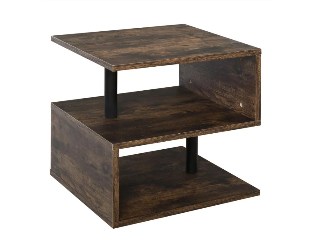 Table Basse Contemporaine SILVIO Bois Et Noir 3 Table Basse Contemporaine SILVIO Bois Et Noir