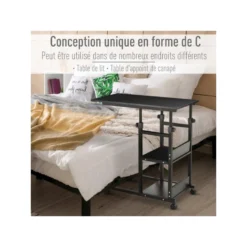 Table De Lit Réglable NANNY Noire -Pas Cher Mobiliora Magasin table basse 19186745