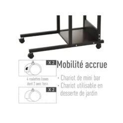 Table De Lit Réglable NANNY Noire -Pas Cher Mobiliora Magasin table basse 19186751
