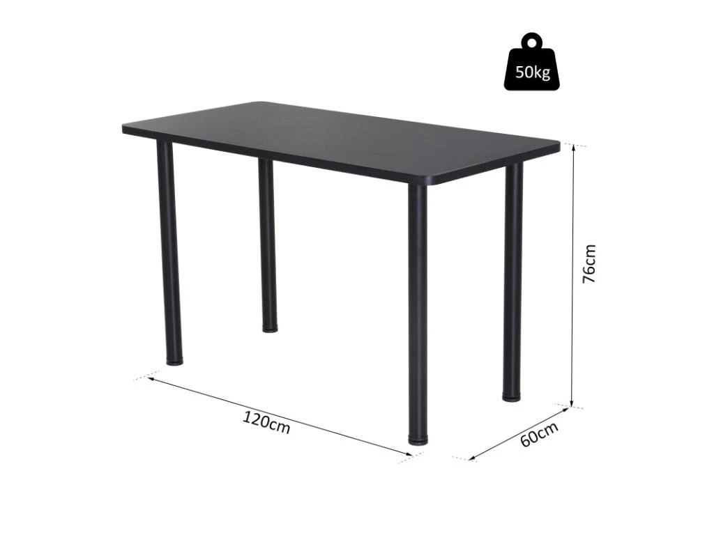 Table à Manger 4 Personnes PAULO Noire 5 Table à Manger 4 Personnes PAULO Noire – Image 3