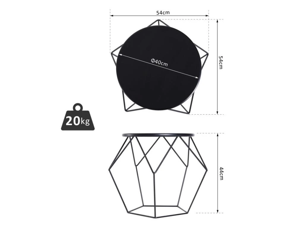 TABLE BASSE SWODEN NOIRE 4 TABLE BASSE SWODEN NOIRE – Image 2