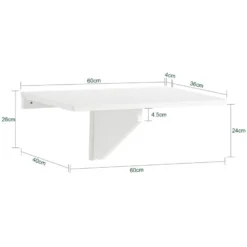 Table Murale Rabattable En Bois, Table De Cuisine, Table Enfant, L60×P40cm -Blanc, FWT03-W 14 Table Murale Rabattable En Bois, Table De Cuisine, Table Enfant, L60×P40cm -Blanc, FWT03-W -Pas Cher Mobiliora Magasin table basse 19308875
