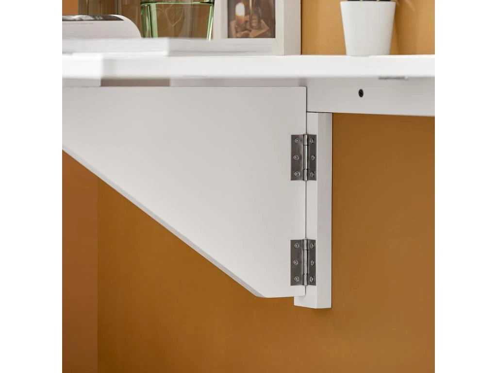 Table Murale Rabattable En Bois, Table De Cuisine, Table Enfant, L60×P40cm -Blanc, FWT03-W 10 Table Murale Rabattable En Bois, Table De Cuisine, Table Enfant, L60×P40cm -Blanc, FWT03-W – Image 8