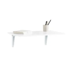 Table Murale Rabattable En Bois Table De Cuisine Table Enfant Bureau L60ĂP40cm Blanc, FWT21-W