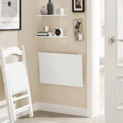 Table Murale Rabattable En Bois Table De Cuisine Table Enfant Bureau L60×P40cm Blanc, FWT21-W -Pas Cher Mobiliora Magasin table basse 19310487